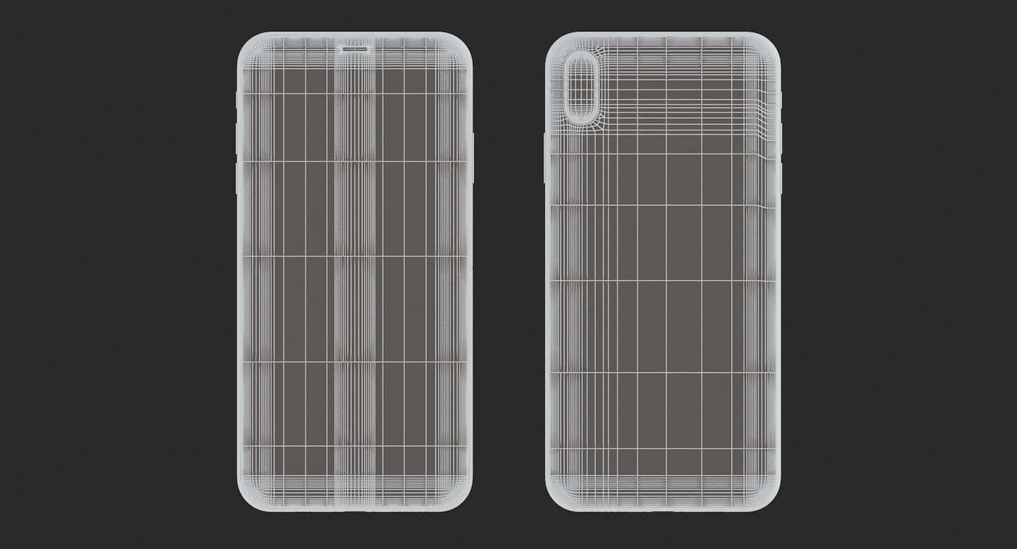 iPhone XS Max Space Gray 3D model_8