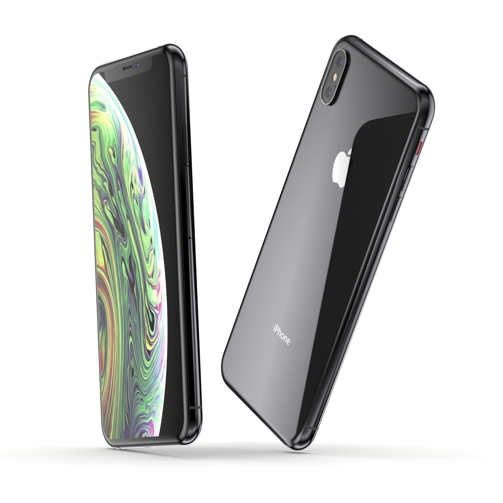 iPhone XS Max Space Gray 3D model_3