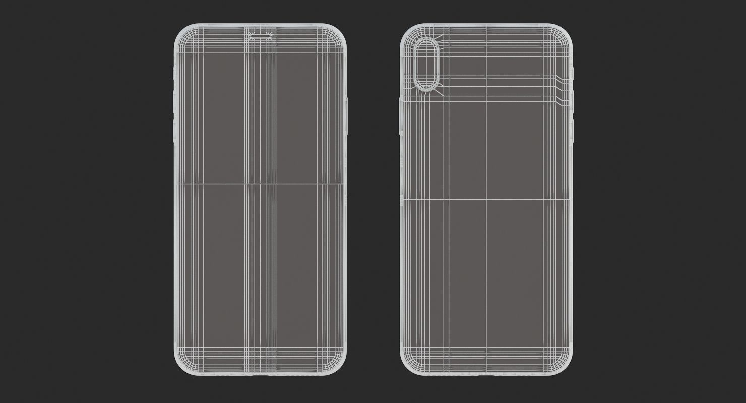 iPhone XS Max Space Gray 3D model_7