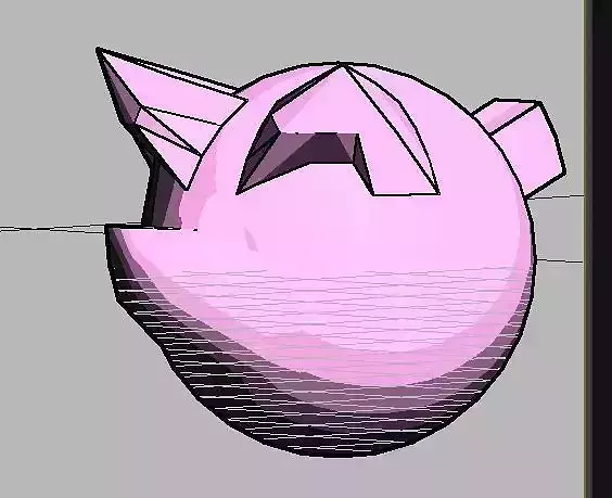 Chunchun ball Low-poly 3D model