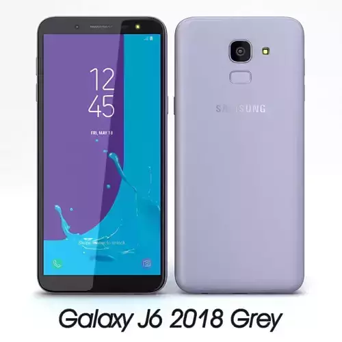 Samsung Galaxy J6 2018 Grey Low-poly 3D model