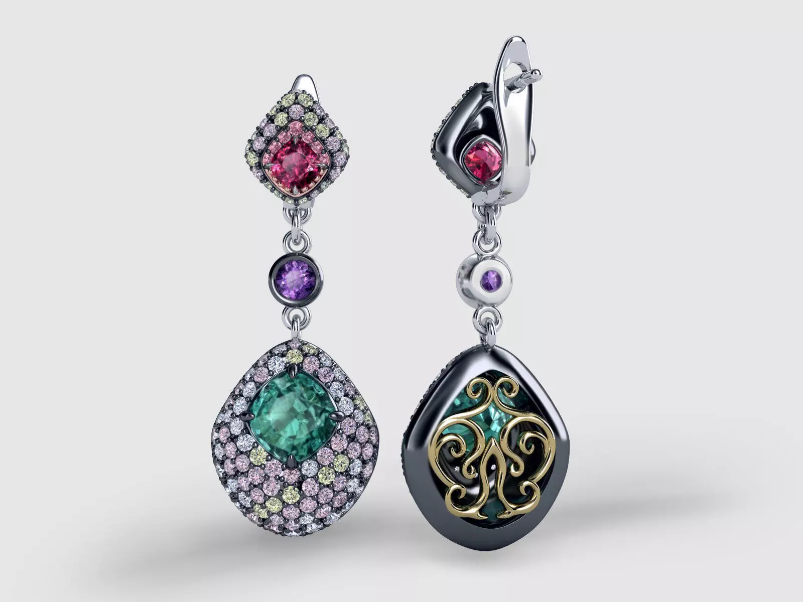  Elegance luxury drop earring ZMY ER 03 3D print model_0