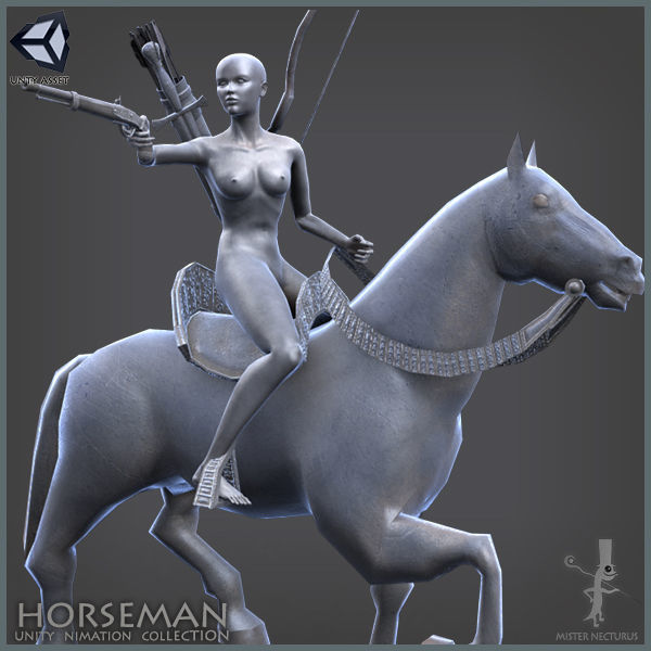 UNITY HERO HORSEMAN ANIMATION COLLECTION Low-poly 3D model_5