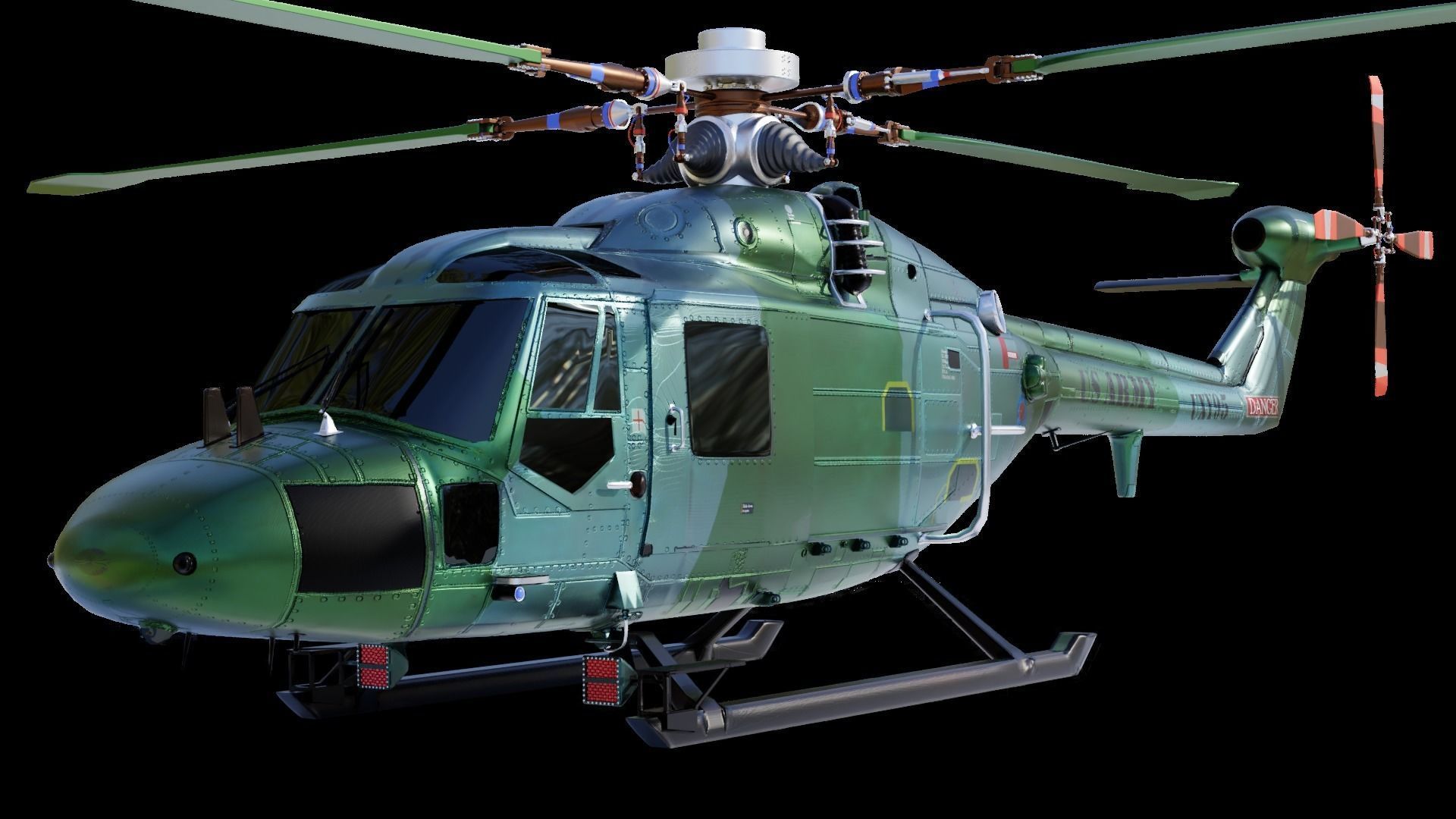 Westland Lynx Helicopter 3D model_1