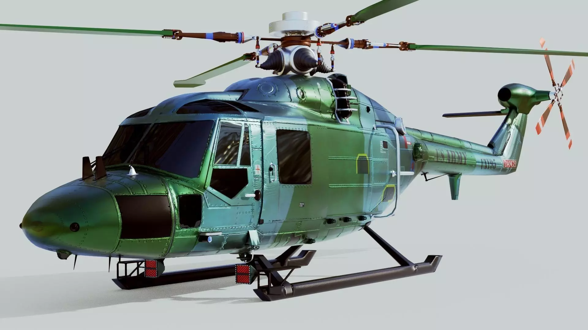Westland Lynx Helicopter 3D model_0