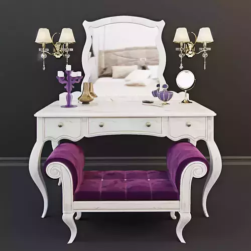 Cosmetic table with decor 3D model