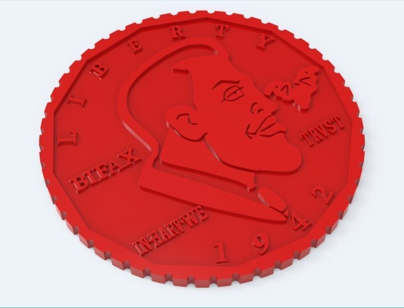 Two Face - Harvey Dent 3D Coin Model 3D print model_2