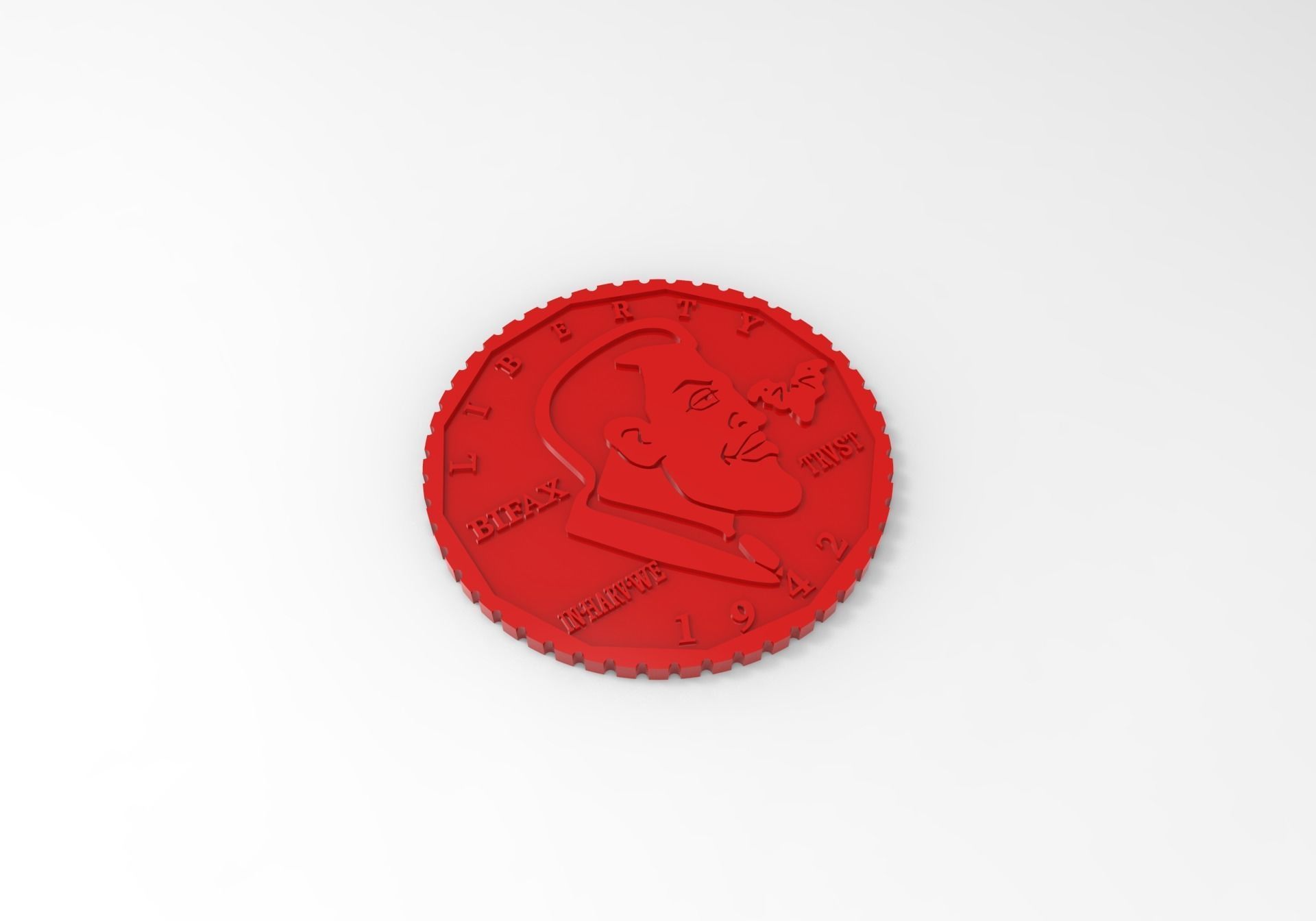 Two Face - Harvey Dent 3D Coin Model 3D print model_4