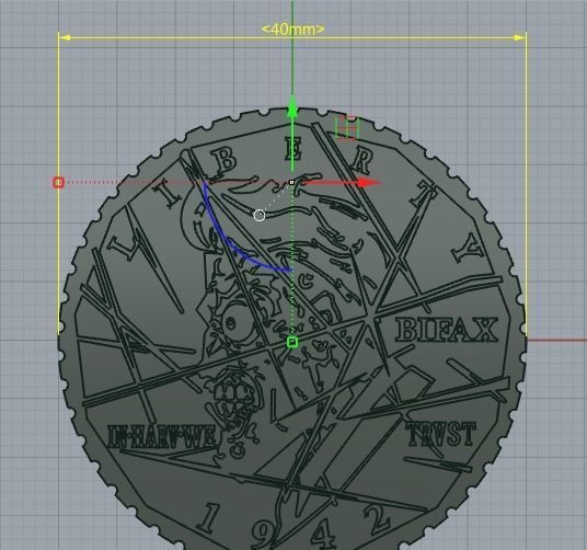 Two Face - Harvey Dent 3D Coin Model 3D print model_5