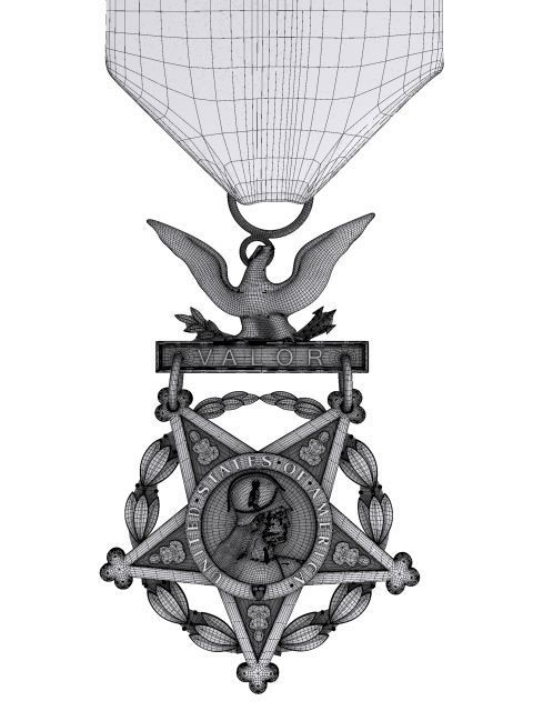 US Medals set 3D Model Collection_22