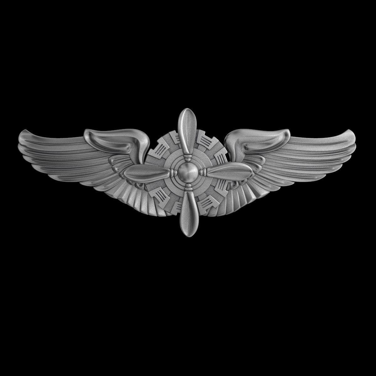 USAF Wings Badge set 3D Model Collection_10
