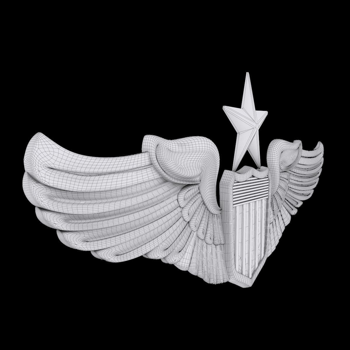 USAF Wings Badge set 3D Model Collection_20