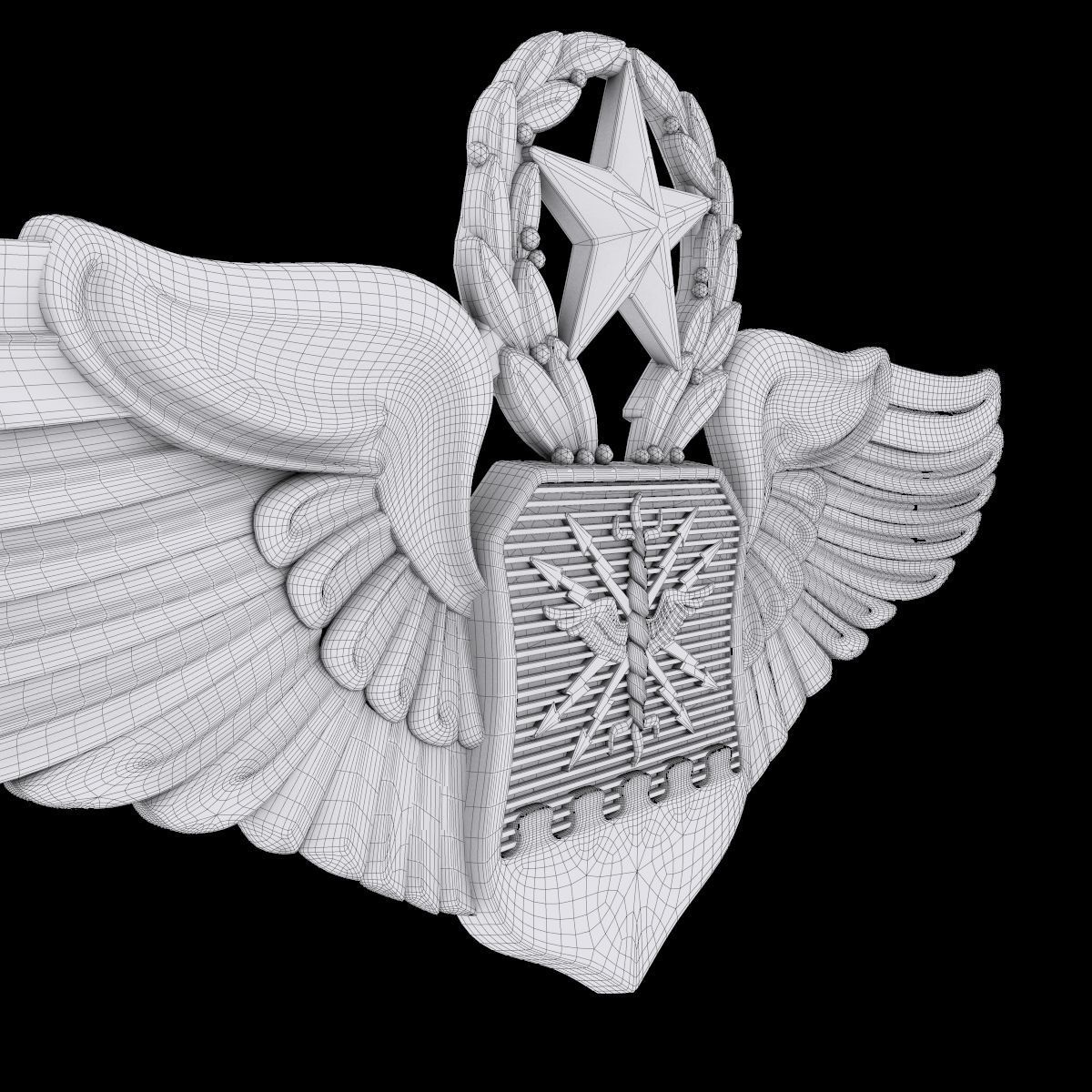 USAF Wings Badge set 3D Model Collection_15