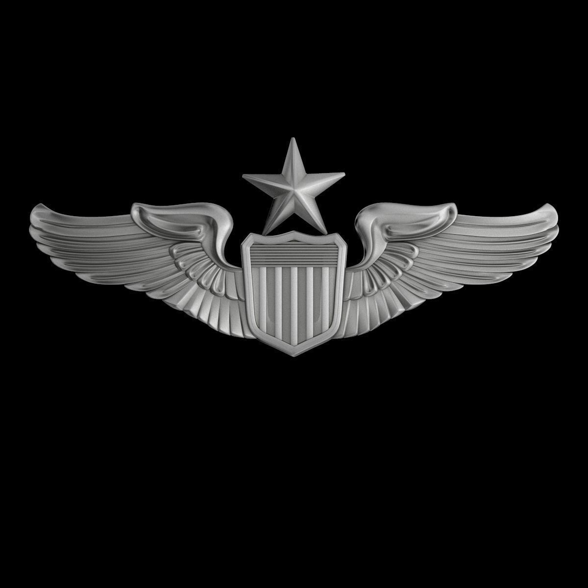 USAF Wings Badge set 3D Model Collection_4