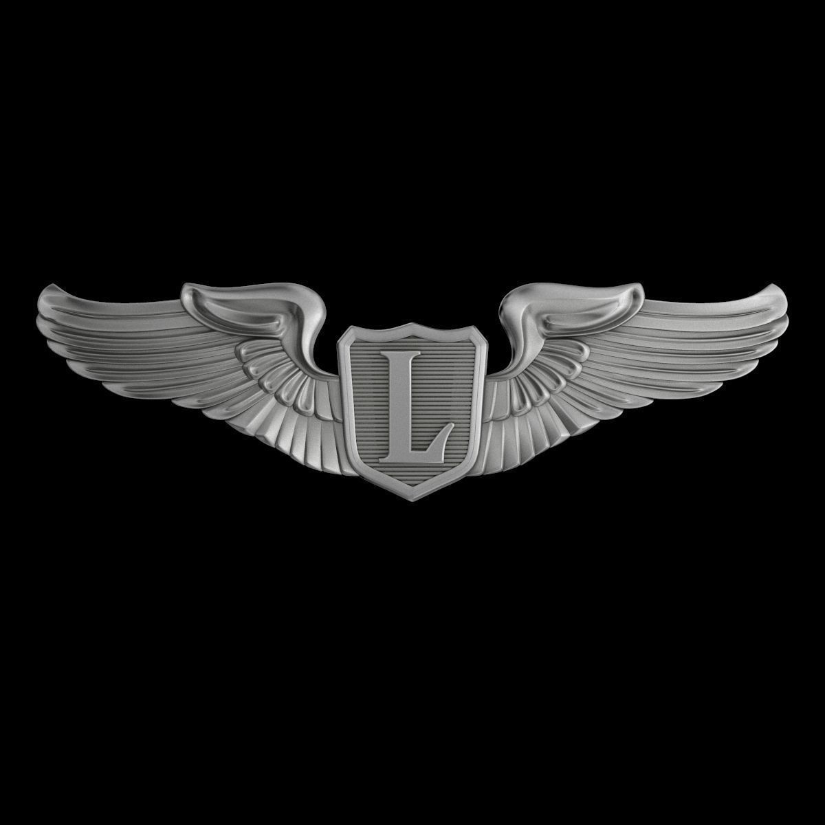 USAF Wings Badge set 3D Model Collection_7