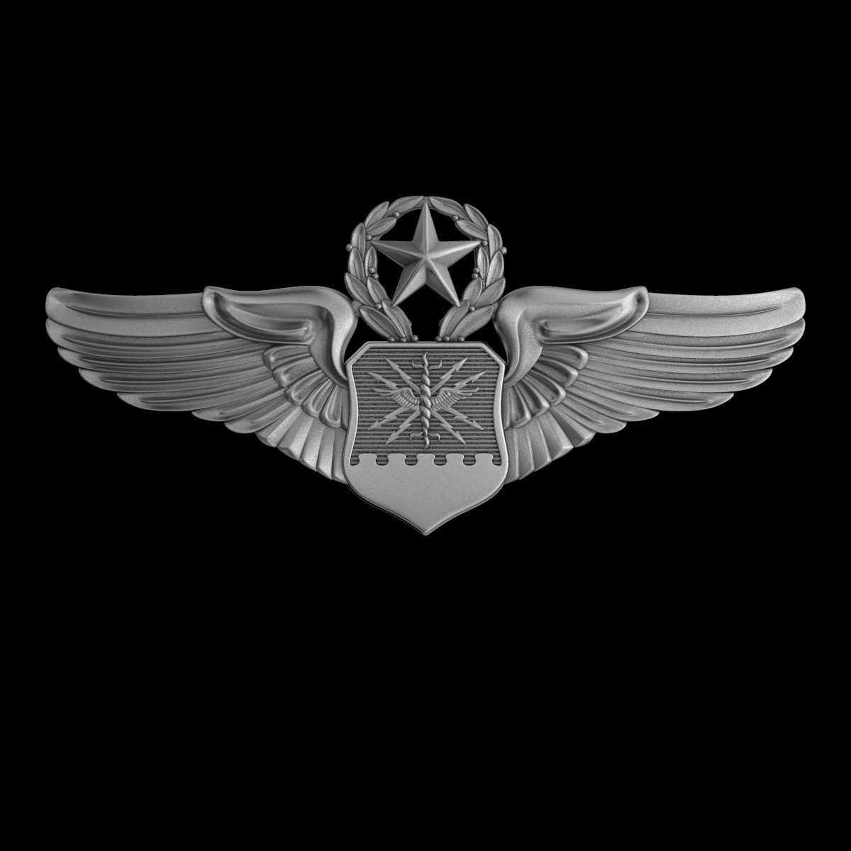USAF Wings Badge set 3D Model Collection_14
