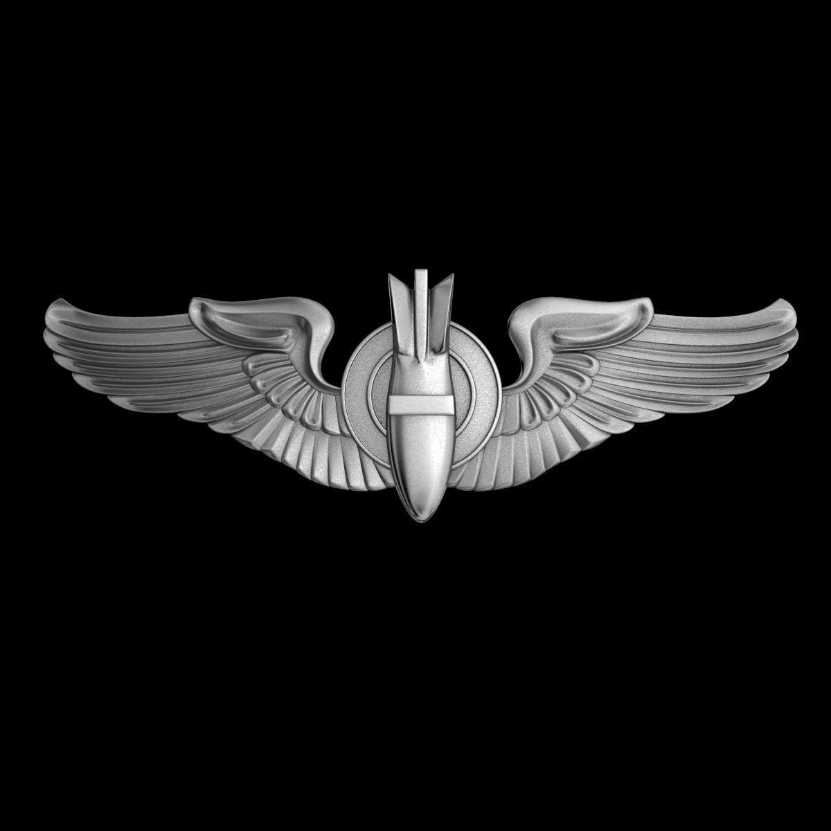 USAF Wings Badge set 3D Model Collection_1