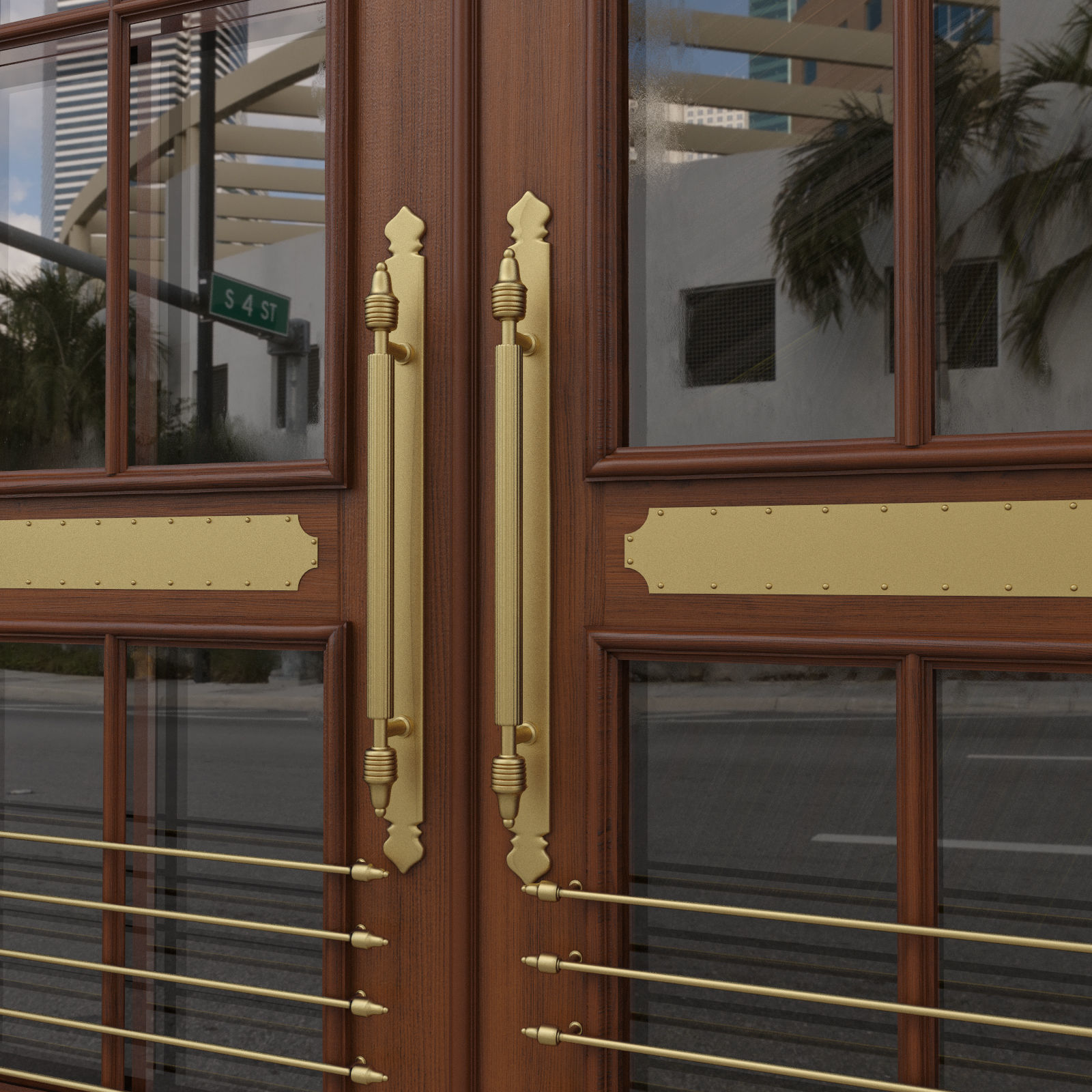  Entrance classic door 08 3D model_7