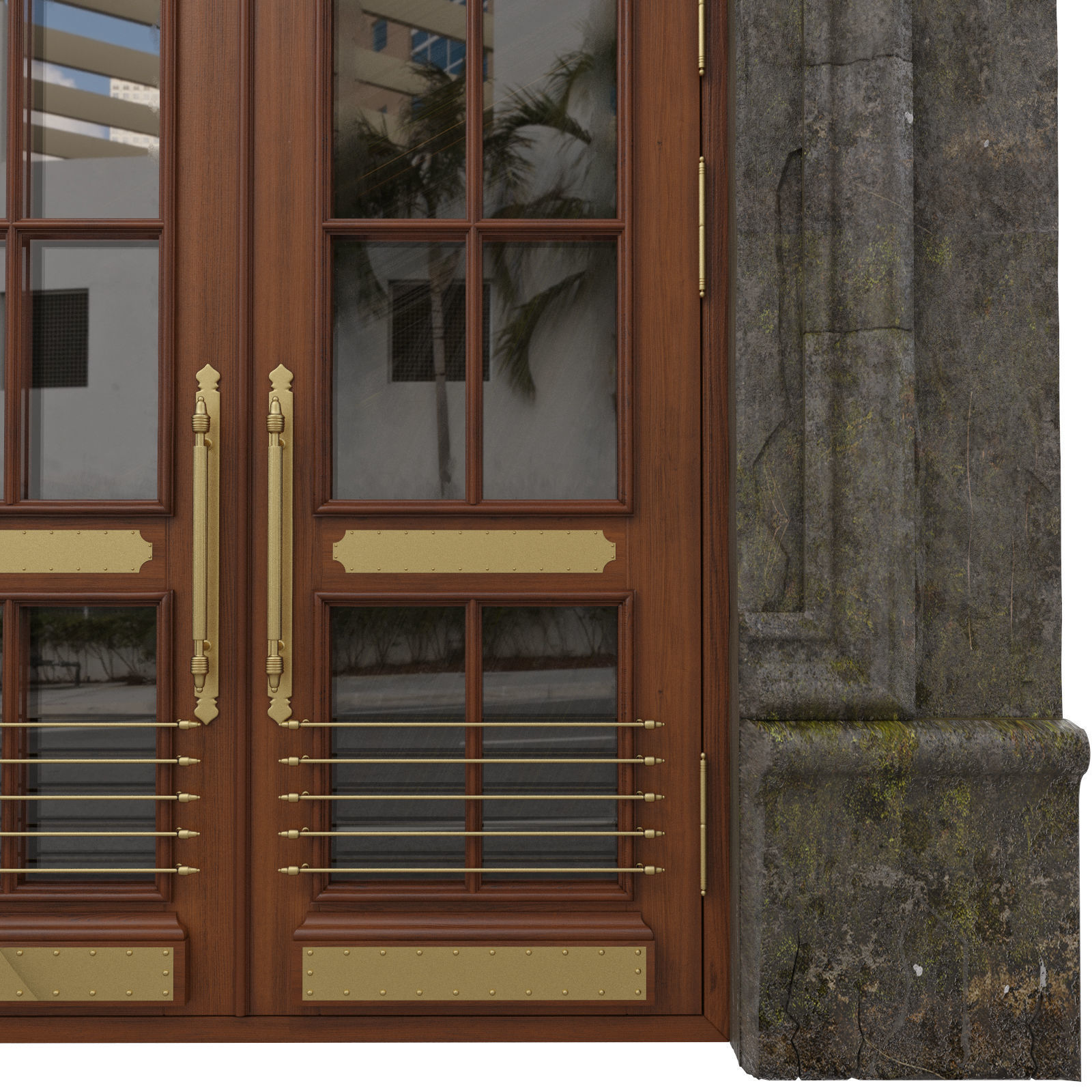  Entrance classic door 08 3D model_5