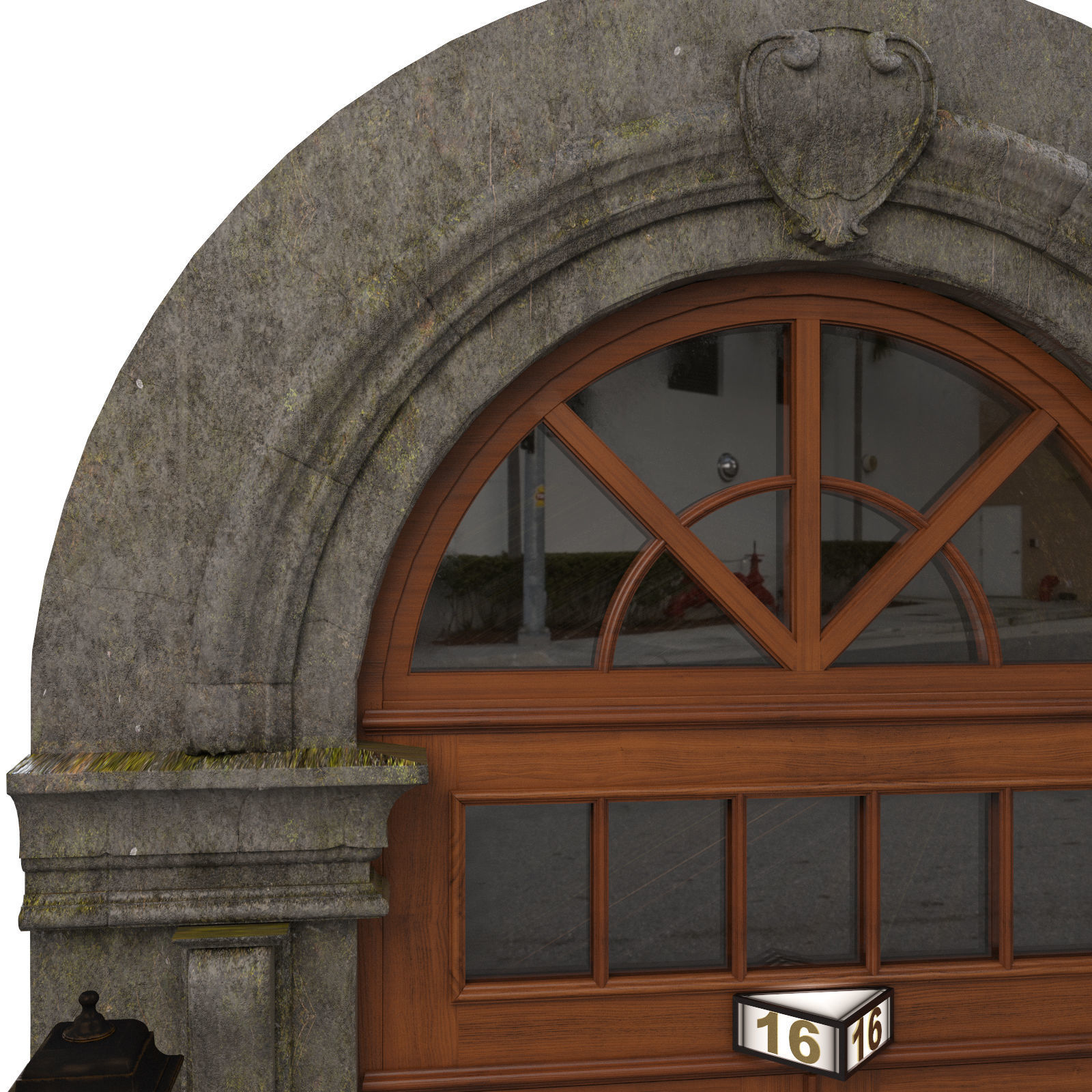  Entrance classic door 08 3D model_4