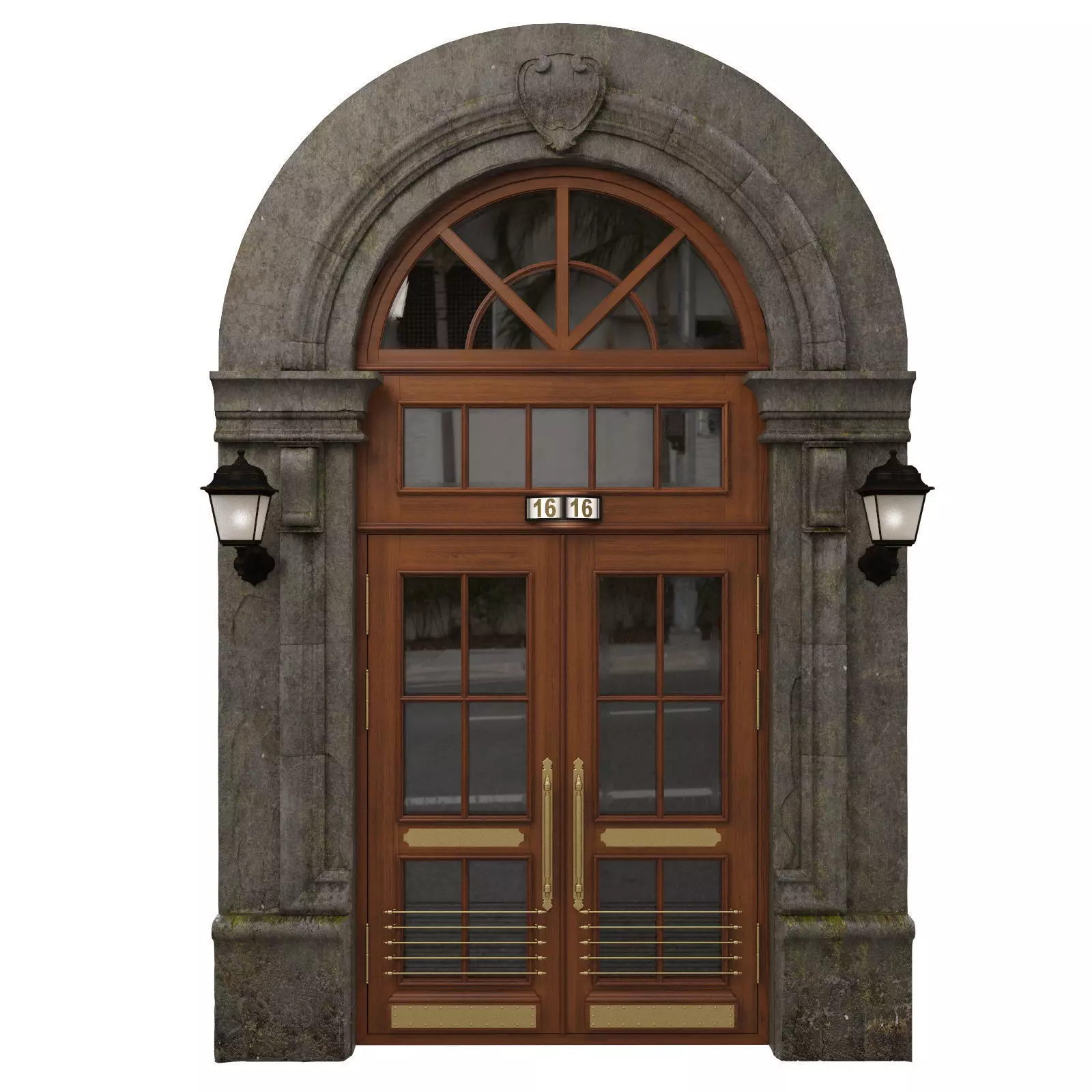  Entrance classic door 08 3D model_0