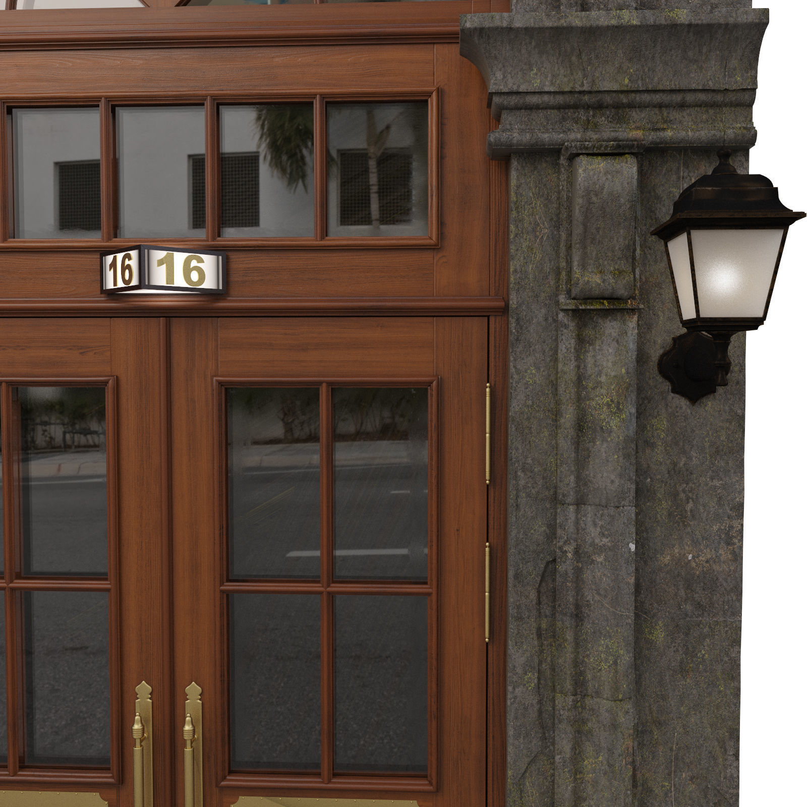  Entrance classic door 08 3D model_2