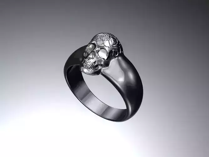 Skull ring 3D print model