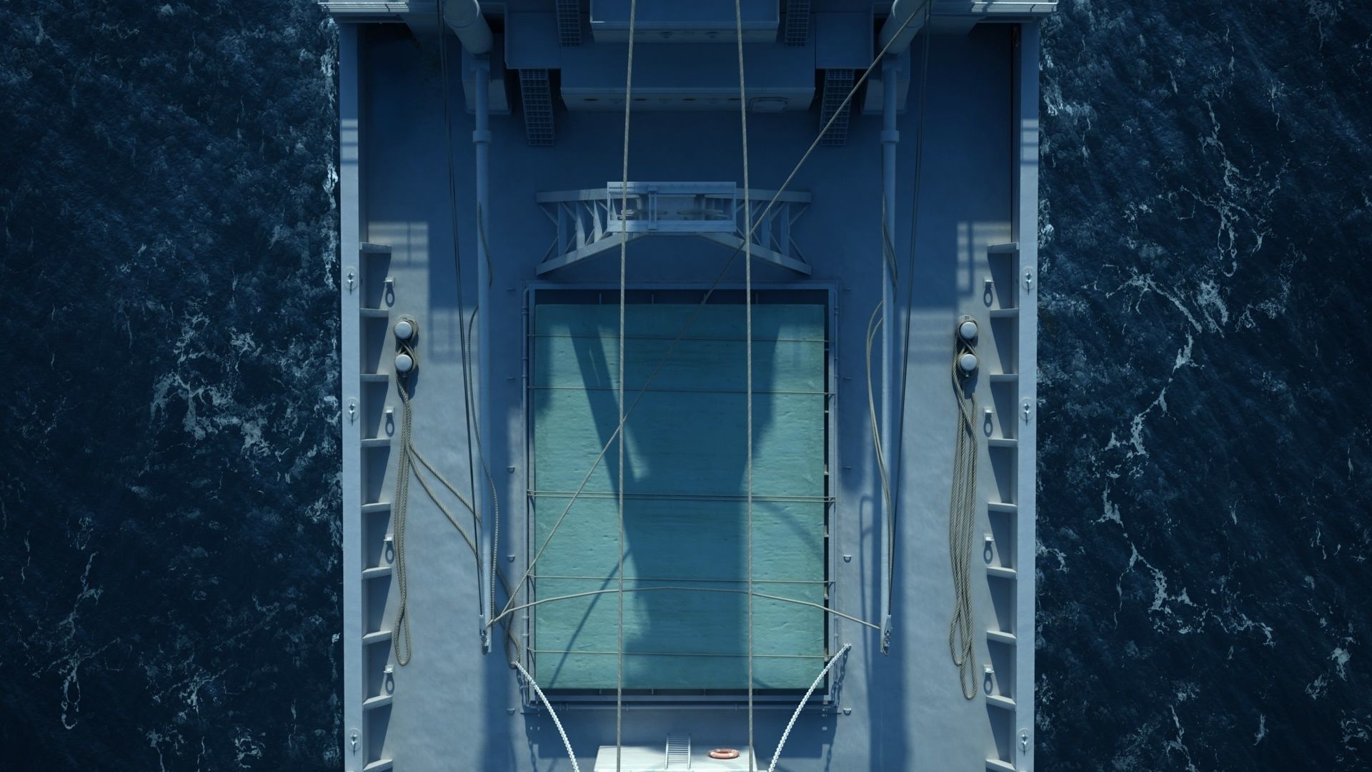 High detailed White Army Ship Scene - Model 3D model_2