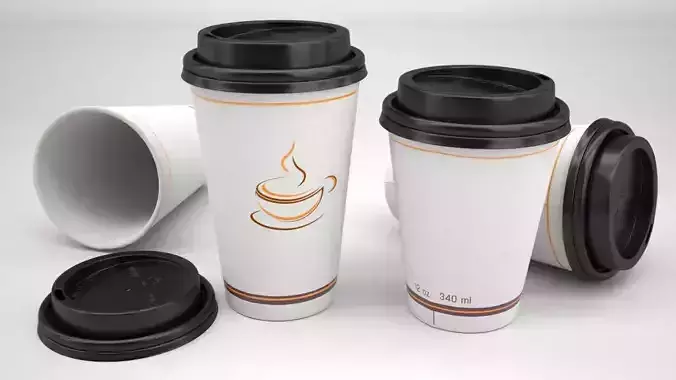 Paper cup coffee Free 3D model