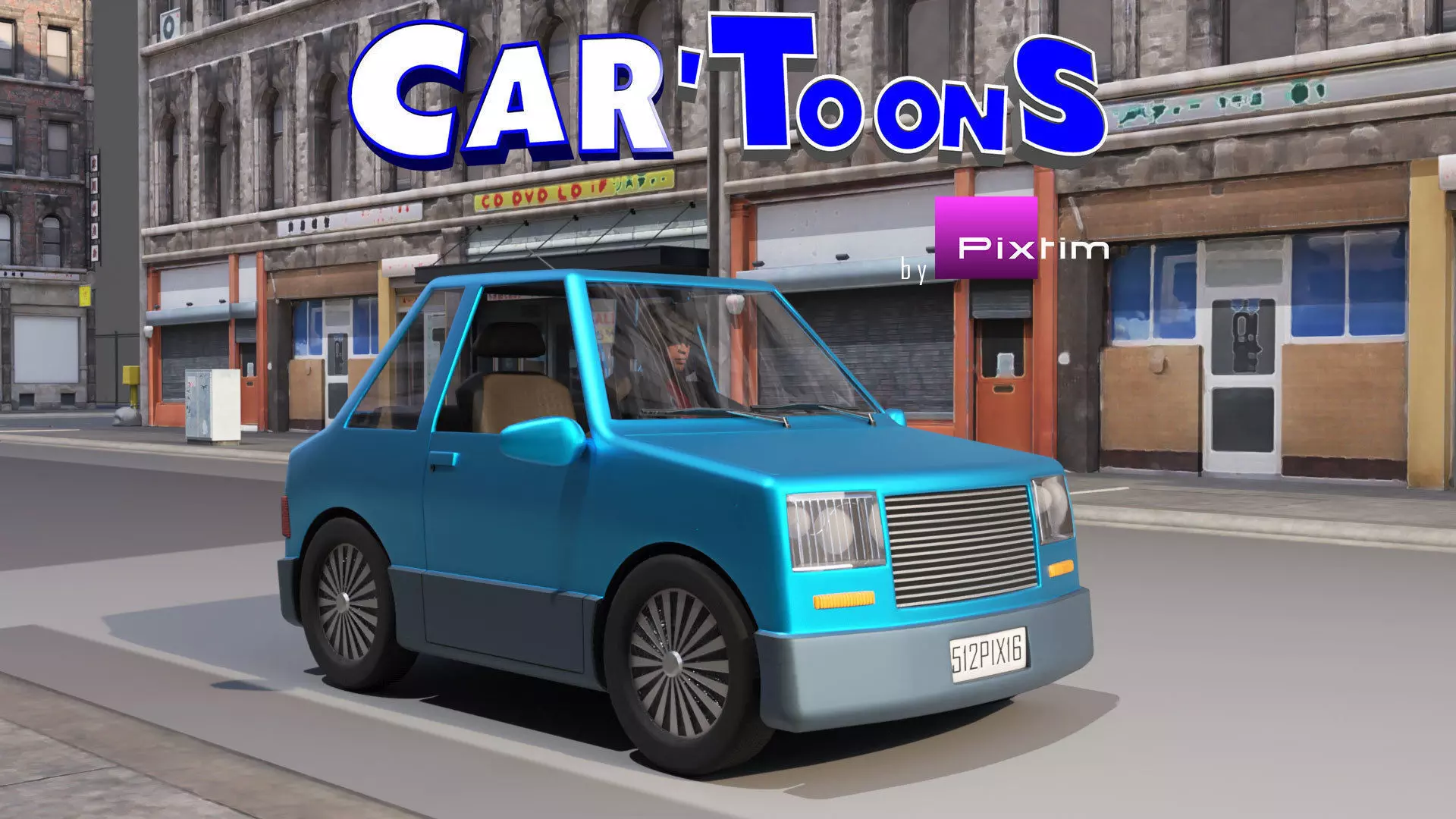 CarToon  Basic Car two doors 3D model_0