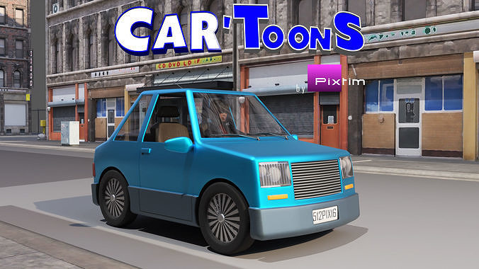 CarToon  Basic Car two doors 3D model