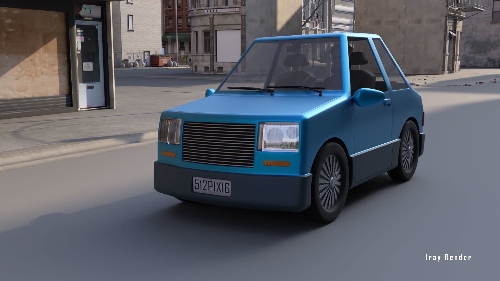 CarToon  Basic Car two doors 3D model_5