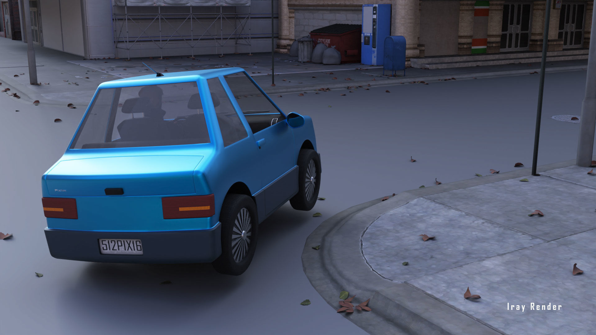 CarToon  Basic Car two doors 3D model_3