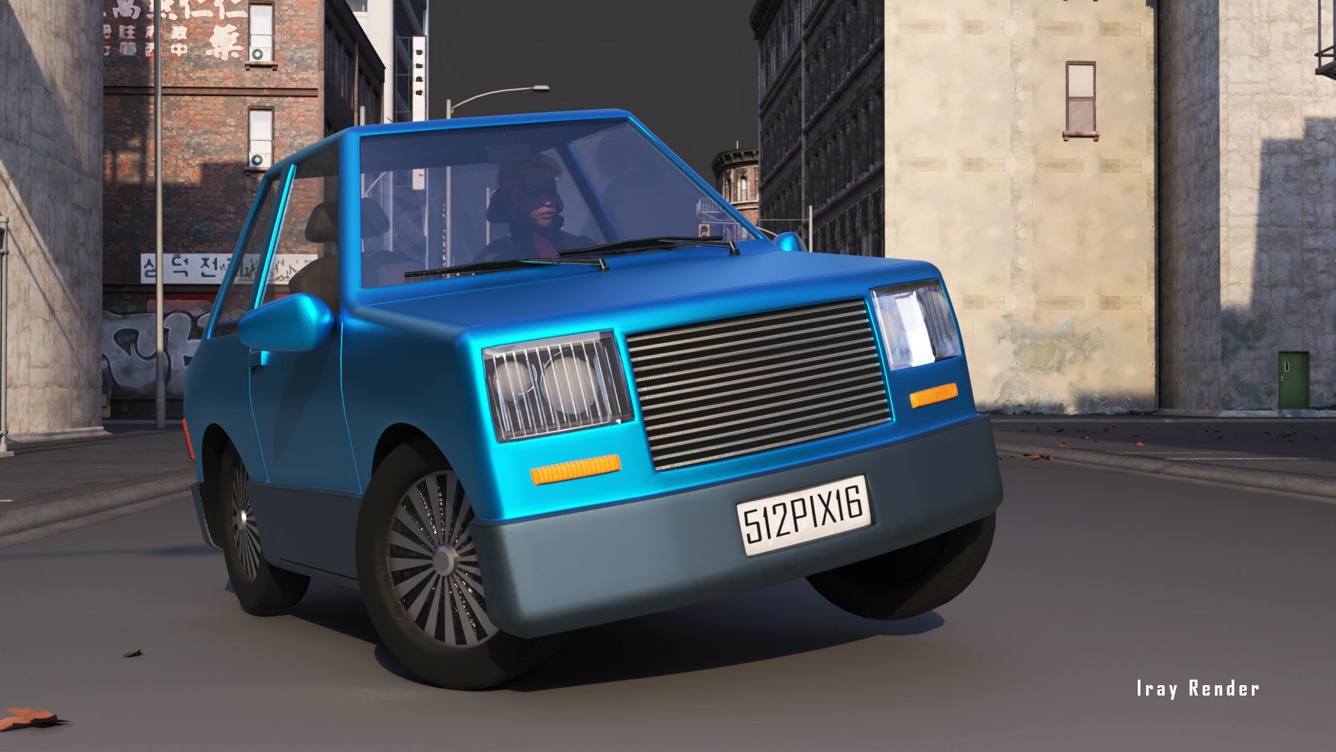 CarToon  Basic Car two doors 3D model_2