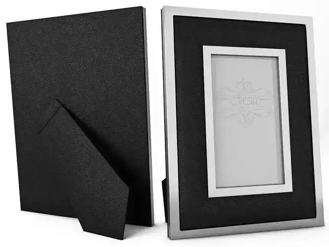 Picture photograph frame steel and leather inspired by Cresia