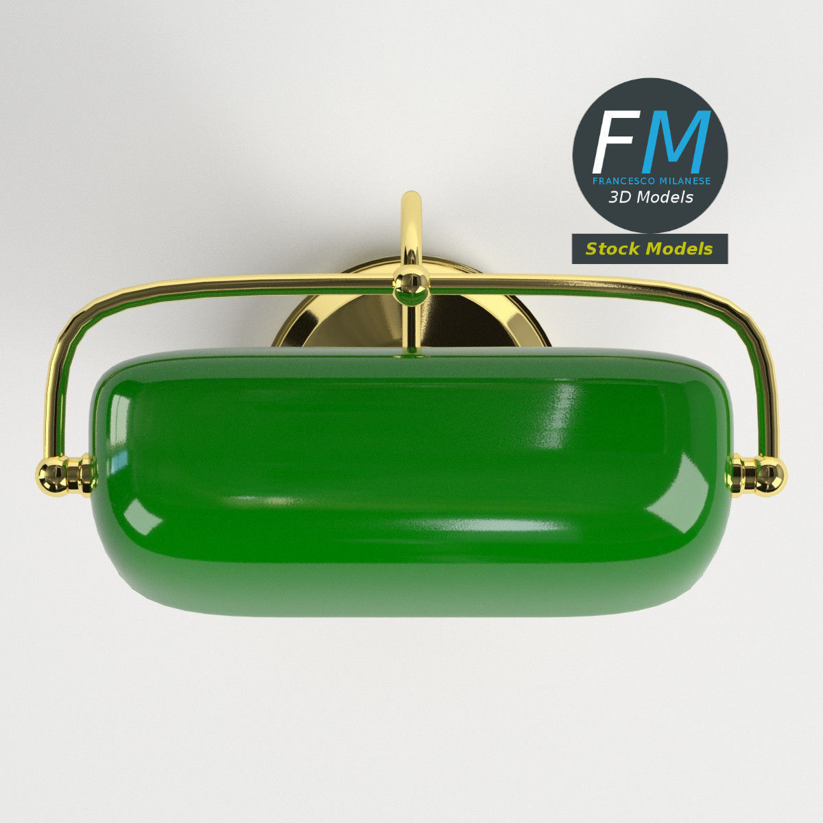 Banker lamp 3D model_6