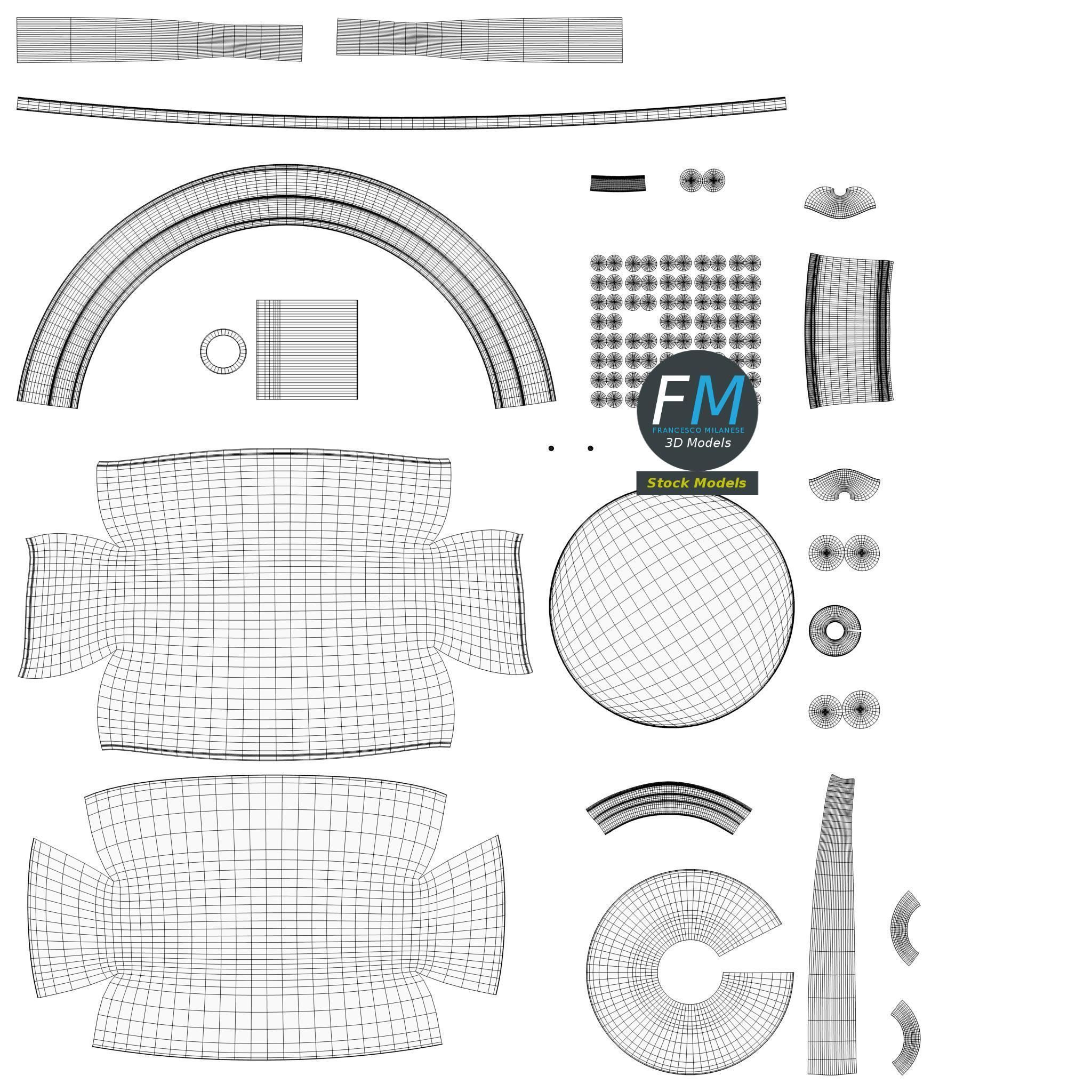 Banker lamp 3D model_11