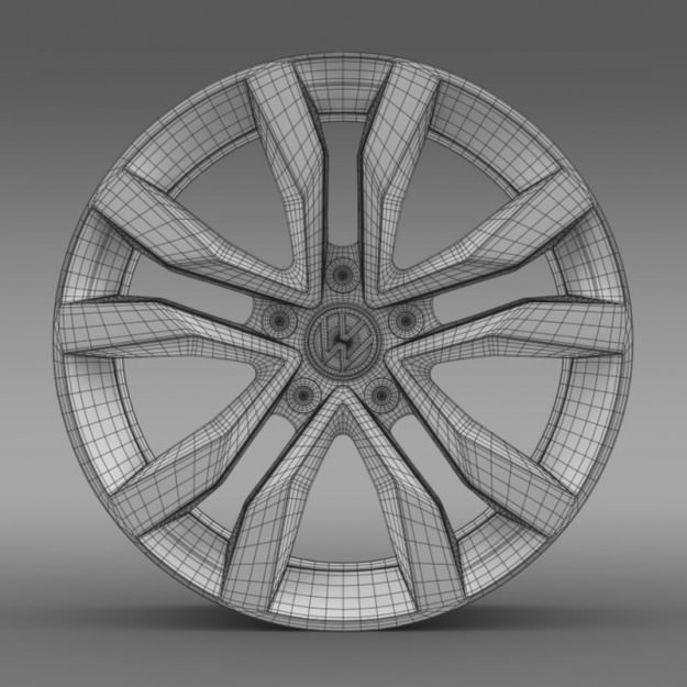 VW Beetle TDI 2012 rim 3D model_7