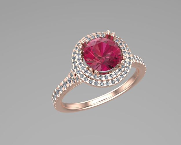 Basic diamond golden rings NN130 3D print model