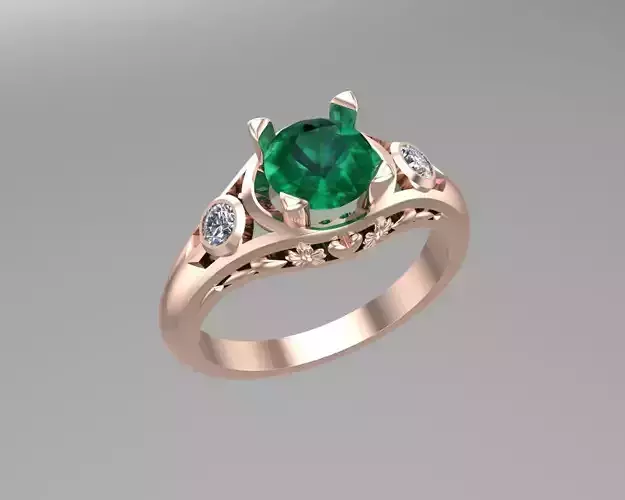 Three stones diamond rings NN132