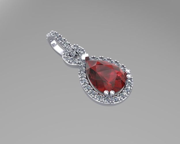 Pear diamond gold pendants NN135 3D print model