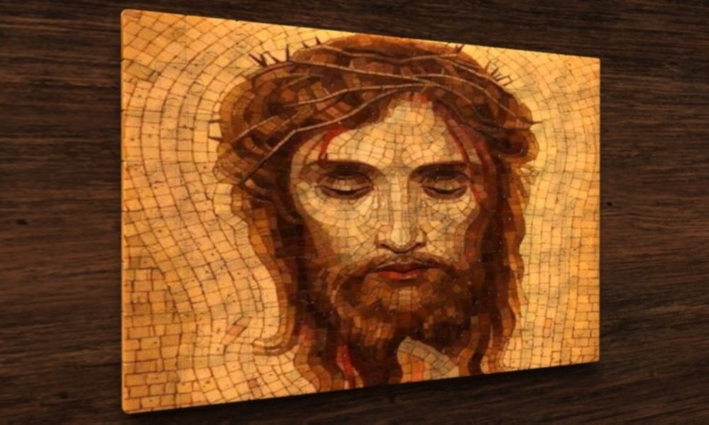 Jesus puzzle Low-poly 3D model_3