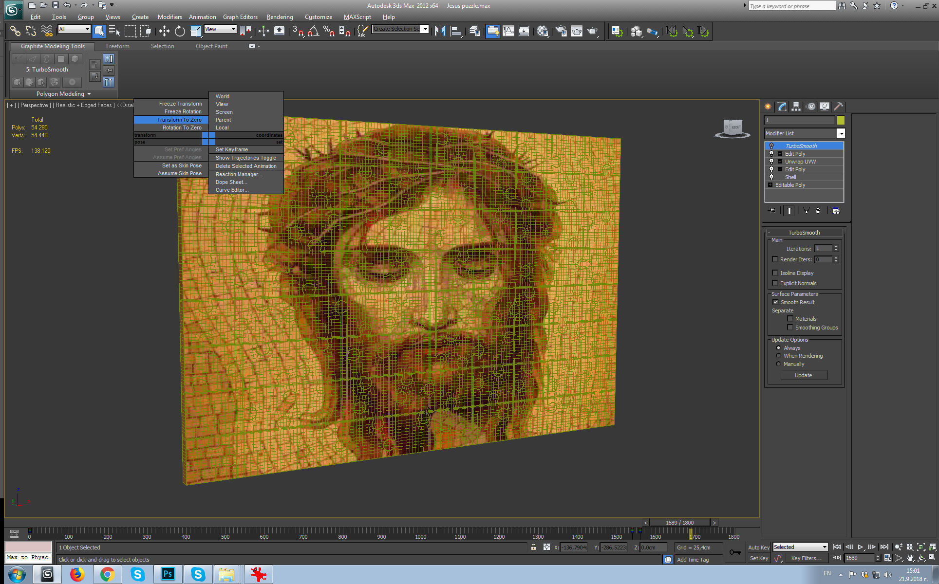 Jesus puzzle Low-poly 3D model_5
