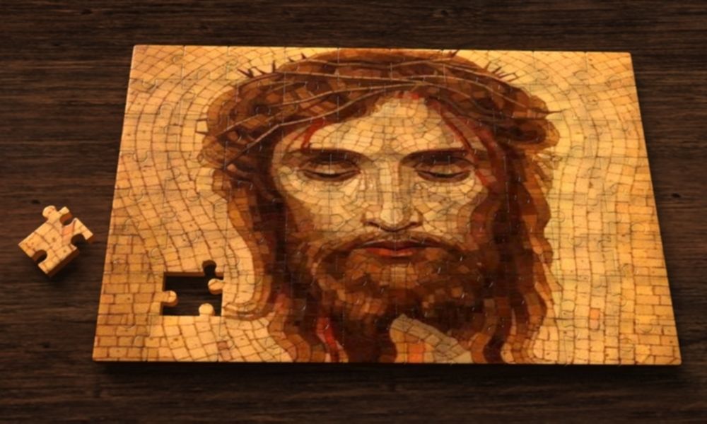 Jesus puzzle Low-poly 3D model_4