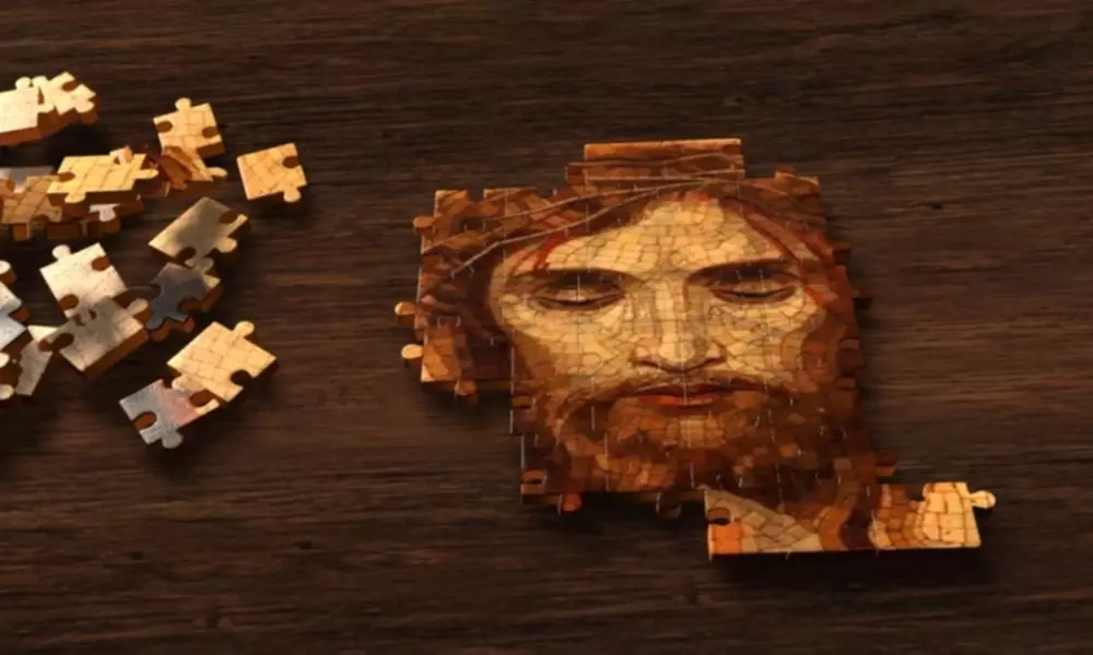 Jesus puzzle Low-poly 3D model_0