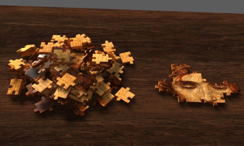 Jesus puzzle Low-poly 3D model_7