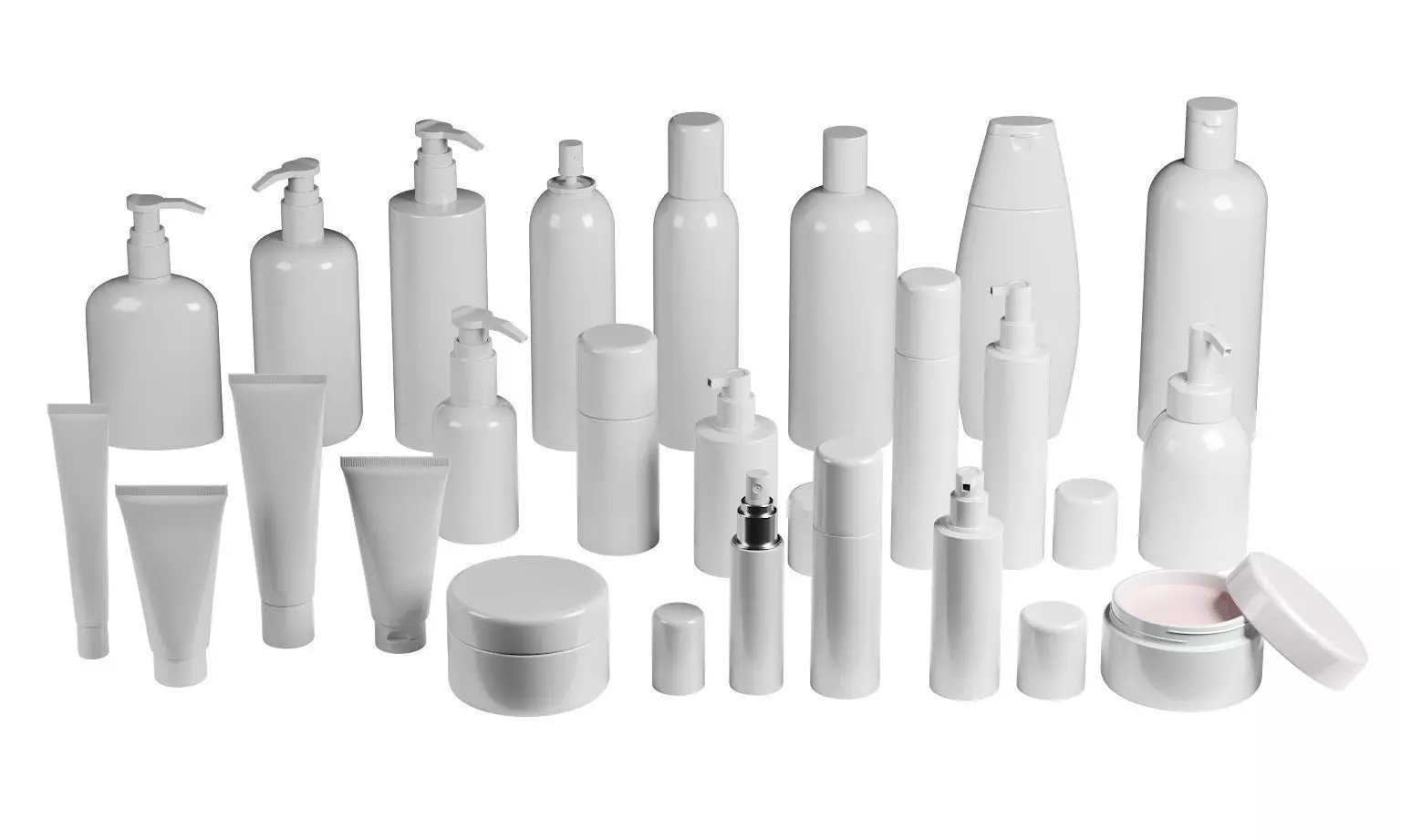 Mock up cosmetics containers blank 3D Model Collection_0