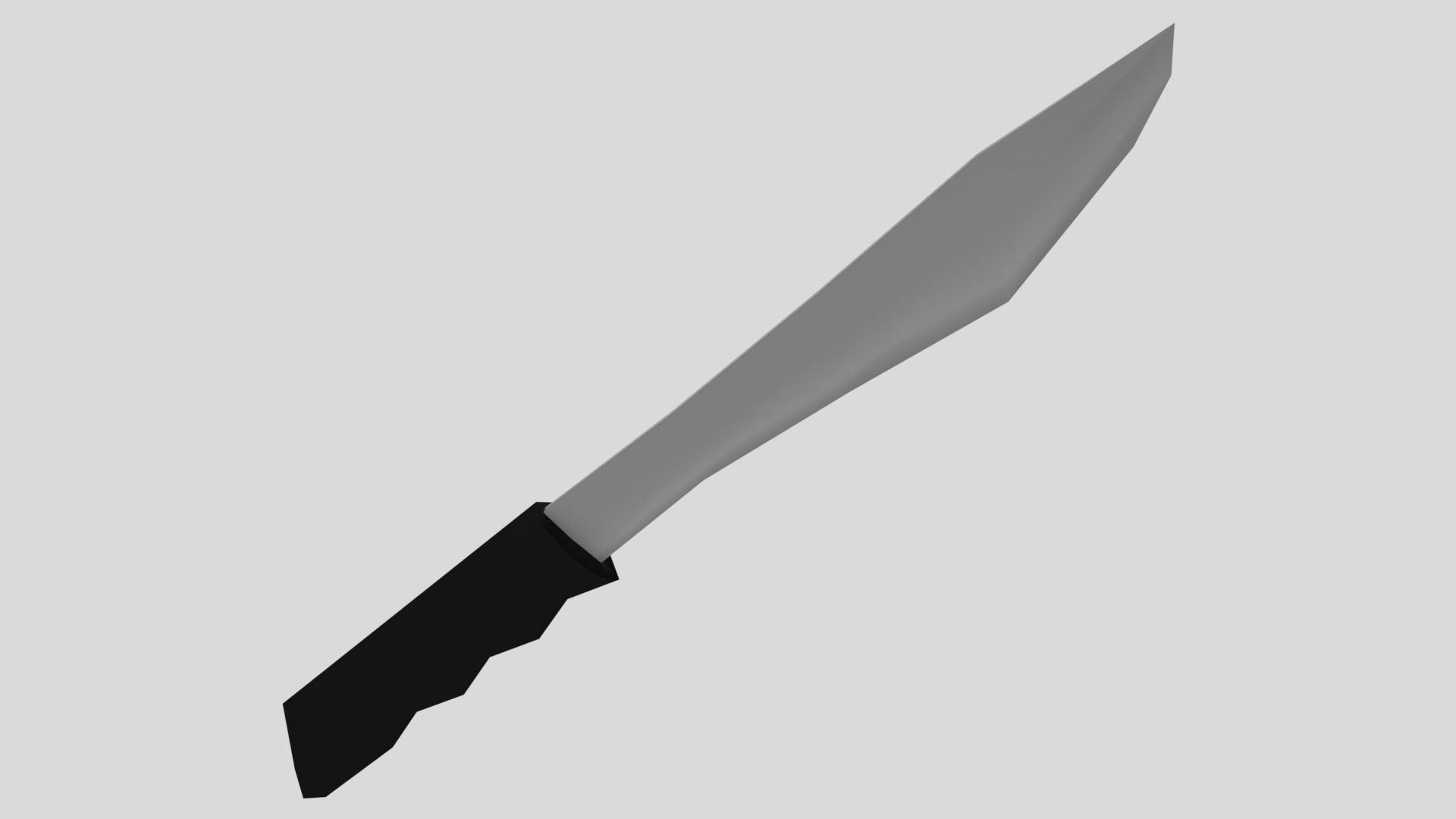 Knife Low-poly 3D model_1