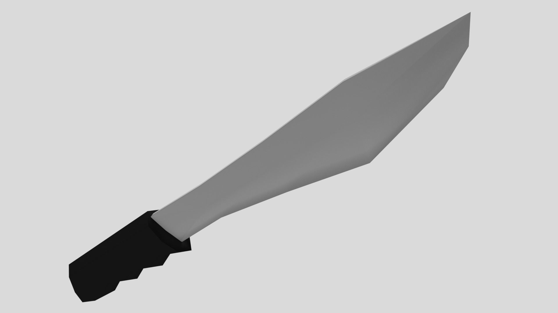Knife Low-poly 3D model_3