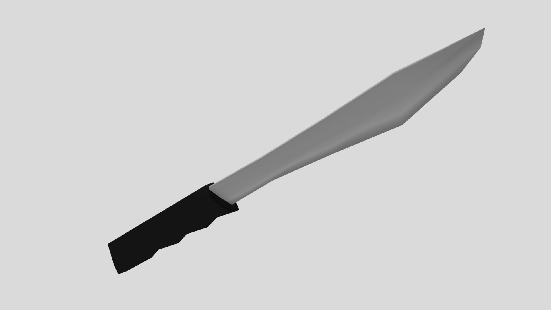 Knife Low-poly 3D model_2